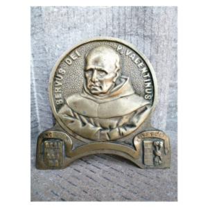Staande in Brons Sculptuur van Paterke van Hassel Serves Dei Pater van Valentinus – Gothisch – Brons